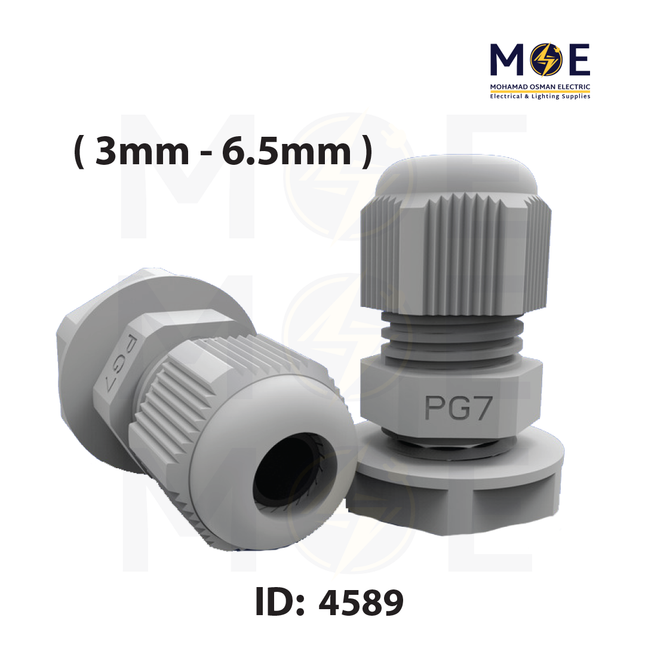 Arnocanali Cable Gland IP68 With Locknet PG7 ( 3mm - 6.5mm ) Blster | 124P0701BE | برس اتوب للكابل