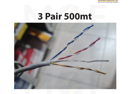 Liban Cables Indoor Telephone Cable 3 Pair 500mt | LIBTEL 3x2x0.5mm | كابل تلفون مبروم