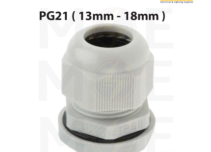 Arnocanali Cable Gland IP68 With Locknet PG21 ( 13mm - 18mm ) | 124P2101BE | برس اتوب للكابل