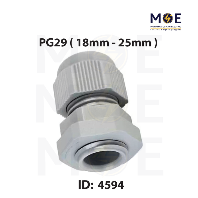 Arnocanali Cable Gland IP68 With Locknet PG29 ( 18mm - 25mm ) | 124P2901BE | برس اتوب للكابل