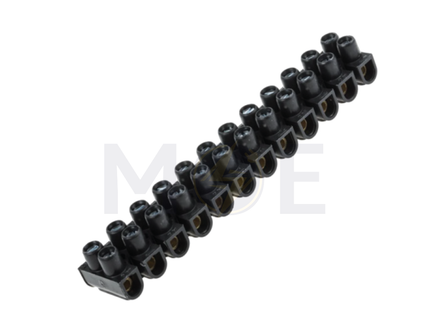arnocanali Terminal Block / Strip Black 12 Poles 10mm | B2110 | جنكسيون اسود