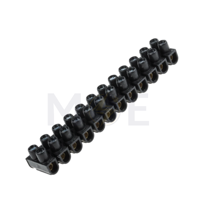 arnocanali Terminal Block / Strip Black 12 Poles 16mm | B2116 | جنكسيون اسود