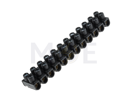 arnocanali Terminal Block / Strip Black 12 Poles 25mm | B2125 | جنكسيون اسود