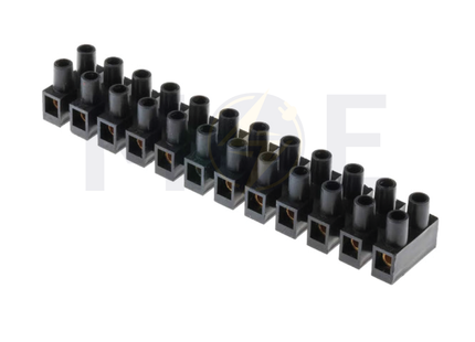arnocanali Terminal Block / Strip Black 12 Poles 6mm | B2106 | جنكسيون اسود