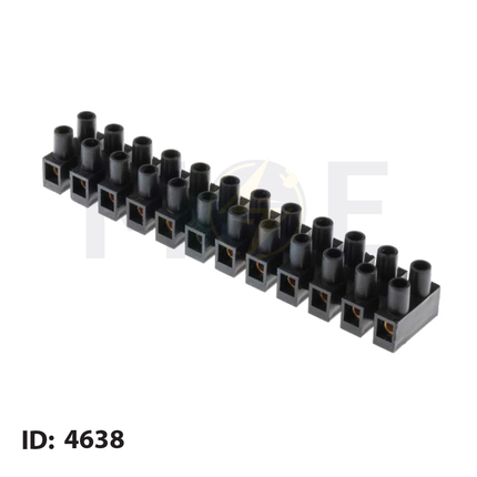 arnocanali Terminal Block / Strip Black 12 Poles 6mm | B2106