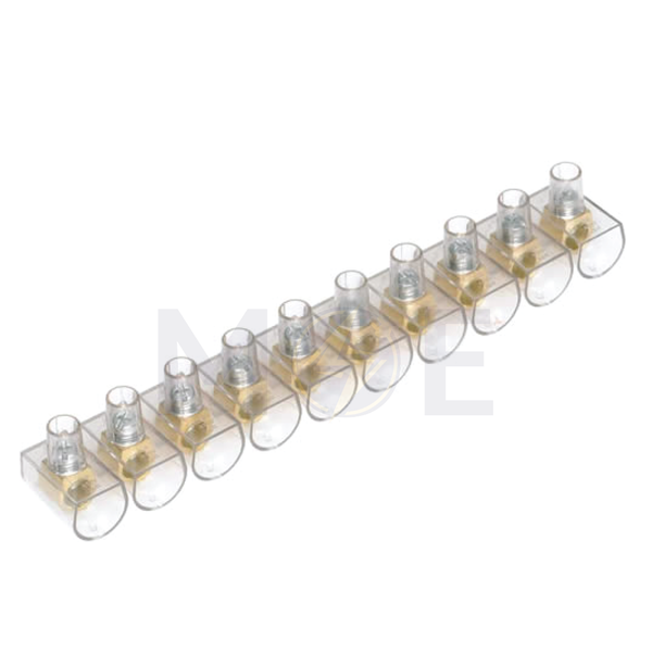 arnocanali Unip. Terminal Block / Strip Transparent 10 Poles 6mm | B60