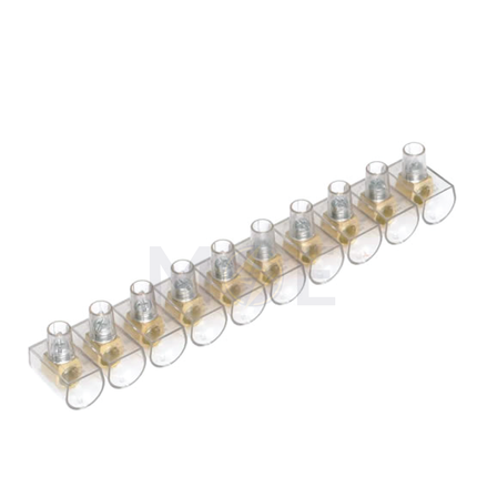 arnocanali Unip. Terminal Block / Strip Transparent 10 Poles 4mm | B40