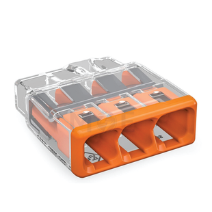arnocanali Push-In Componible Fast Connector 3 Holes Up Tp 2.5mm Rigide Wago | BIV403 | جنكسيون وصل واغو