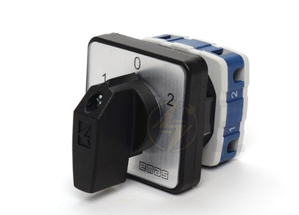 Merz Change Over Switch 1-0-2 1P 20A 48x48 | MZ 12120 | مفتاح سلفرتور