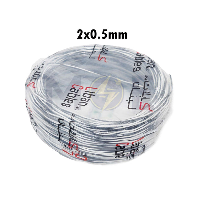 Liban Cables Jumper Wire ( Bell Wire ) White & Black  LIBBEL-2x0.5mm (1)