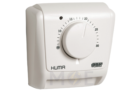 Vemer Wall Mount Mechanical Thermostat KLIMA 3L Heating/Cooling White 5-30 °C | KLIMA 3 | ترموستات حرارة ابيض