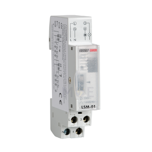 Vemer Electromechanical Stair Case Light Switch Din 2 Positions Selector:Timed-ON 230V AC 45s/7Min. 1module | LSM-01-VE073300 | تايمر درج على سكة