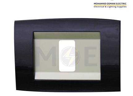 Abbas Derem Cover Plate Gold Matt*Dark Brown Gloss 1module | 2800-14-DRM-ADP | بلاك مفرد دريم ذهبي مات على خشبي غامق لميع مع ادبتر