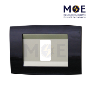 Abbas Derem Cover Plate Gold Matt*Dark Brown Gloss 1module | 2800-14-DRM-ADP | بلاك مفرد دريم ذهبي مات على خشبي غامق لميع مع ادبتر
