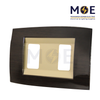 Abbas Derem Cover Plate Gold Matt*Dark Brown Gloss 2module | 2800-14-DRM-ADP