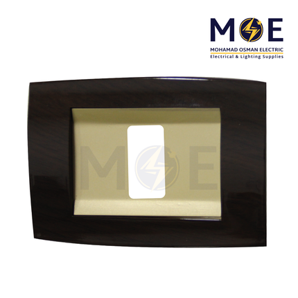 Abbas Derem Cover Plate Gold Matt*Wooden Delux Gloss 1module | 2800-13-DRM-ADP