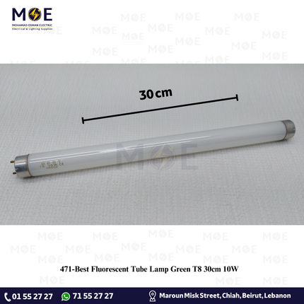 Best Fluorescent Tube Lamp Green T8 30cm 10W