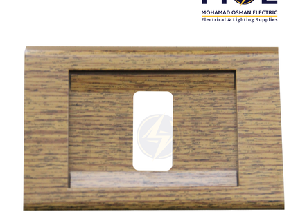 Abbas Margo Cover Plate Brown Aro*Brown Aro 1module | 2900-25-MRG-ADP | بلاك مفرد مارجوبني ارو على بني ارو مع ادبتر