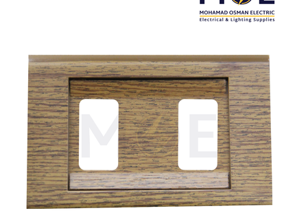 Abbas Margo Cover Plate Brown Aro*Brown Aro 2module | 2900-25-MRG-ADP | بلاك مجوزمارجو بني ارو على بني ارو مع ادبتر