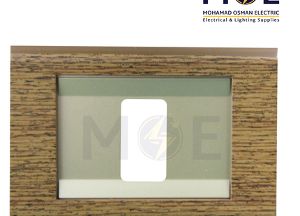 Abbas Margo Cover Plate Gold Matt*Brown Aro 1 module | 2900-12-MRG-ADP | بلاك مثلث ذهبي مات ارو بني مع ادبتر