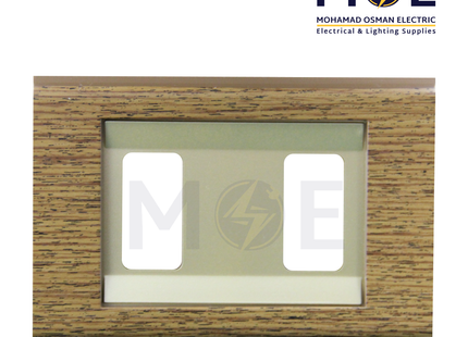 Abbas Margo Cover Plate Gold Matt*Brown Aro 2module | 2900-12-MRG-ADP | بلاك مثلث ذهبي مات ارو بني مع ادبتر