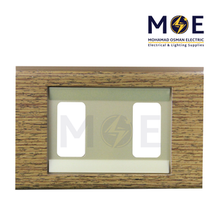 Abbas Margo Cover Plate Gold Matt*Brown Aro 2module | 2900-12-MRG-ADP | بلاك مثلث ذهبي مات ارو بني مع ادبتر