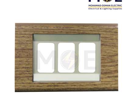 Abbas Margo Cover Plate Gold Matt*Brown Aro 3module | 2900-12-MRG-ADP | بلاك مثلث ذهبي مات ارو بني مع ادبتر