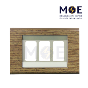 Abbas Margo Cover Plate Gold Matt*Brown Aro 3module | 2900-12-MRG-ADP | بلاك مثلث ذهبي مات ارو بني مع ادبتر