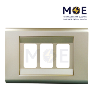 Abbas Margo Cover Plate Gold Matt*Gold Matt 3module | 2900-01-MRG-ADP | بلاك مثلث مارغو ذهبي مات على ذهبي مات مع ادبتر