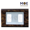 Abbas Margo Cover Plate Gold Matt*Wooden Aro 2module | 2900-10-MRG-ADP