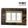 Abbas Margo Cover Plate Gold Matt*Wooden Aro 3module | 2900-10-MRG-ADP