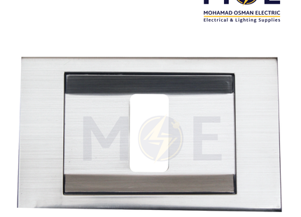 Abbas Margo Cover Plate Stain Chrome*Stain Chrome 1module | 2900-05-MRG-ADP | بلاك مفرد مارجو كروم مجرحكروم مجرح مع ادبتر