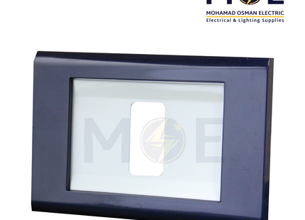 Abbas Margo Cover Plate White*Blue 1module | 2900-14-MRG-ADP | بلاك مفرد مارغو ابيض على كحلي فاتح مع ادبتر