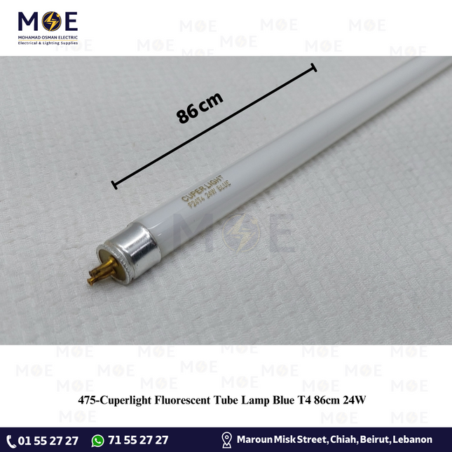 Cuperlight Fluorescent Tube Lamp Blue T4 86cm 24W