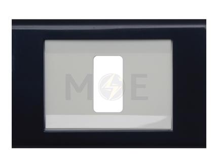 Abbas Margo Cover Plate White*Blue 1module | 2900-18-MRG-ADP | بلاك مفرد مارغو ابيض على كحلي غامق مع ادبتر