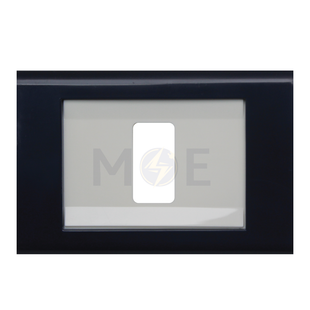Abbas Margo Cover Plate White*Blue 1module | 2900-18-MRG-ADP | بلاك مفرد مارغو ابيض على كحلي غامق مع ادبتر