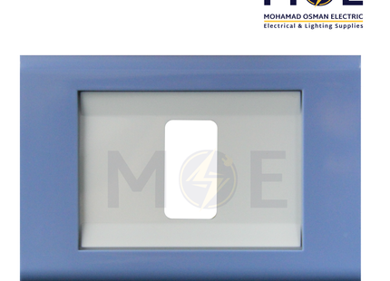 Abbas Margo Cover Plate White*Blue 1module | 2900-19-MRG-ADP | بلاك مفرد مارغو ابيض على ازرق فاتح مع ادبتر
