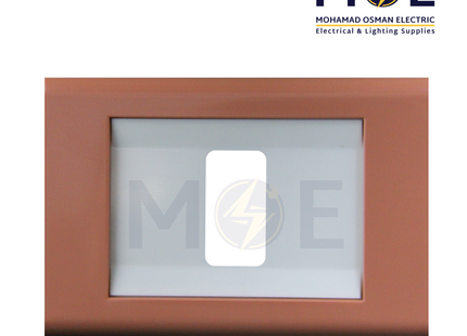 Abbas Margo Cover Plate White*Dark Simon 1module | 2900-16-MRG-ADP | بلاك مفرد مارغو ابيض على سيمون غامق مع ادبتر