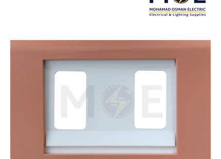 Abbas Margo Cover Plate White*Dark Simon 2module | 2900-16-MRG-ADP | بلاك مجوز مارغو ابيض على سيمون غامق مع ادبتر