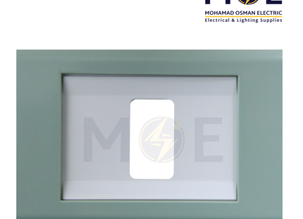 Abbas Margo Cover Plate White*Pistach 1module | 2900-17-MRG-ADP | بلاك مفرد مارغو ابيض على فستقي مع ادبتر