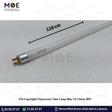 Cuperlight Fluorescent Tube Lamp Blue T4 116cm 28W