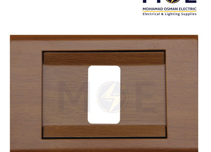 Abbas Margo Cover Plate Wooden Cherry*Wooden Cherry 1module | 2900-02-MRG-ADP | بلاك مفرد مارجو خشبي كرزي على خشبي كرزي مع ادبتر