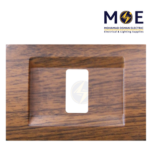 Abbas Milano Cover Plate Black Aro Matt 1module | 2300-05-MLN | بلاك مفرد ميلانو خشبي ارو اسود مات