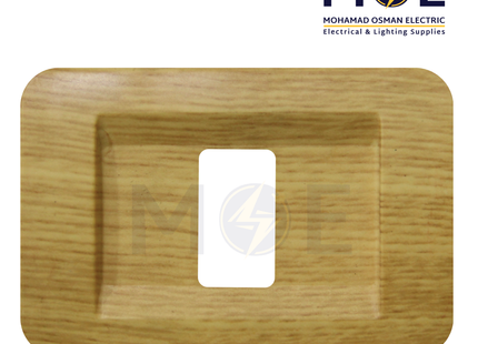 Abbas Milano Cover Plate Moski Matt 1module | 2300-06-MLN | بلاك مفرد ميلانو خشبي سندياني موسكي مات