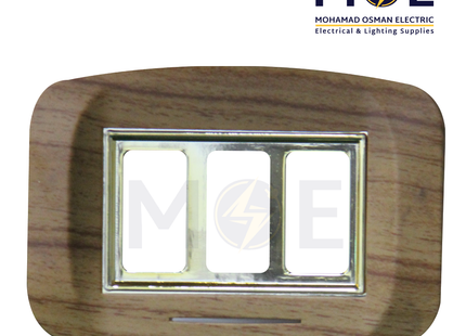 Abbas Mirna Cover Plate Gold*Zan Matt 3module | 2400-09-MRN-ADP | بلاك مثلث ميرنا ذهبي على زان مات مع ادبتر