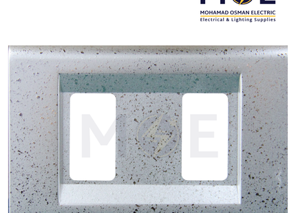Abbas Nova Cover Plate Silver Stars 2module | 2201-08-NOV | بلاك مجوز نجوم فضي