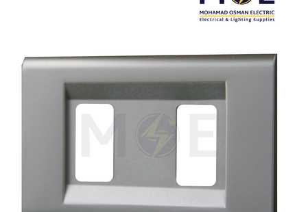 Abbas Nova Cover Plate Stainless 2module | 2201-06-NOV | بلاك مجوز ستانلس