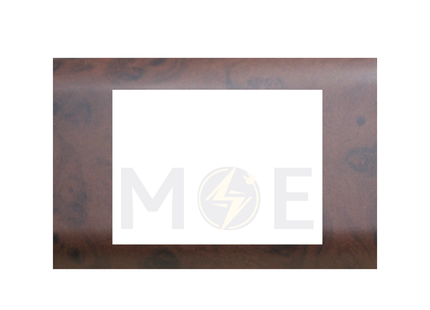 Abbas/ Legrand Sama Cover Plate Abanos Delux Matt 3module | 3300-03-SMA | بلاك مثلث سما بني ناشف ابانوس فاخر مات