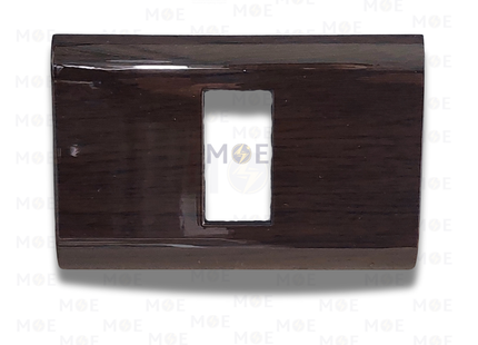 Abbas/ Legrand Sama Cover Plate Dark Wooden Gloss 1module | 3300-04-SMA | بلاك مفرد سما خشبي غامق بني محروق لميع