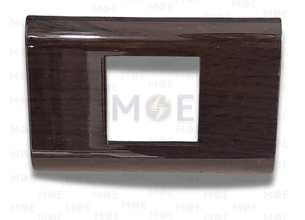 Abbas/ Legrand Sama Cover Plate Dark Wooden Gloss 2module | 3300-04-SMA | بلاك مجوز سما خشبي غامق بني محروق لميع